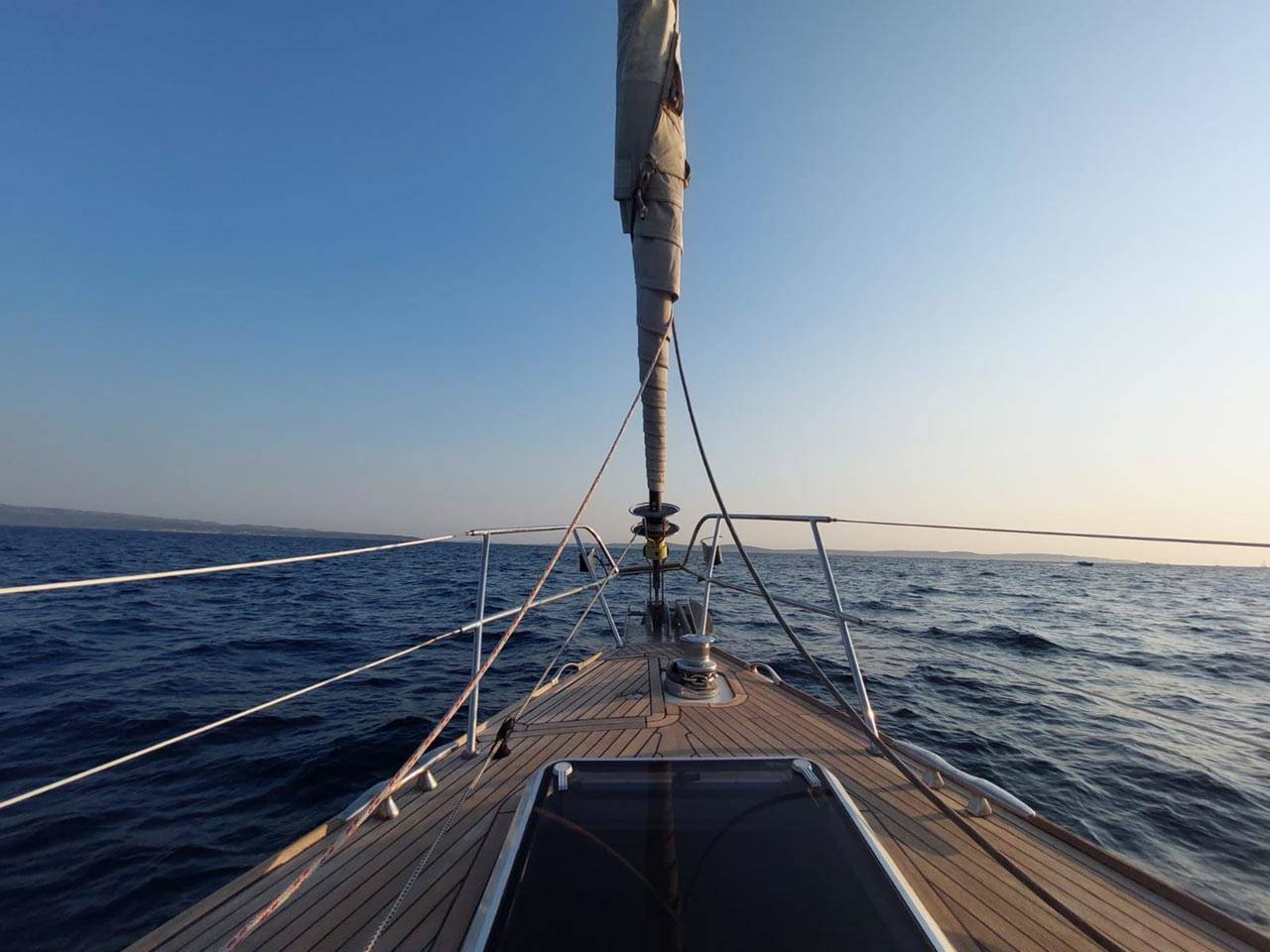 View from the sailing yacht