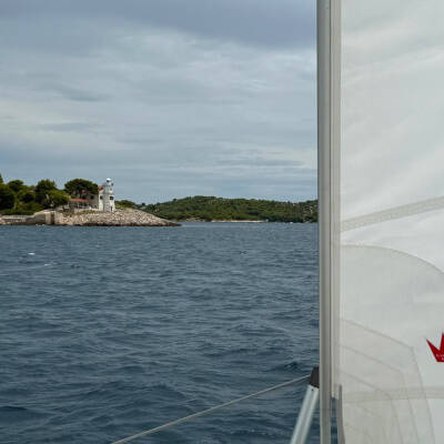Sailing with the Catamaran.