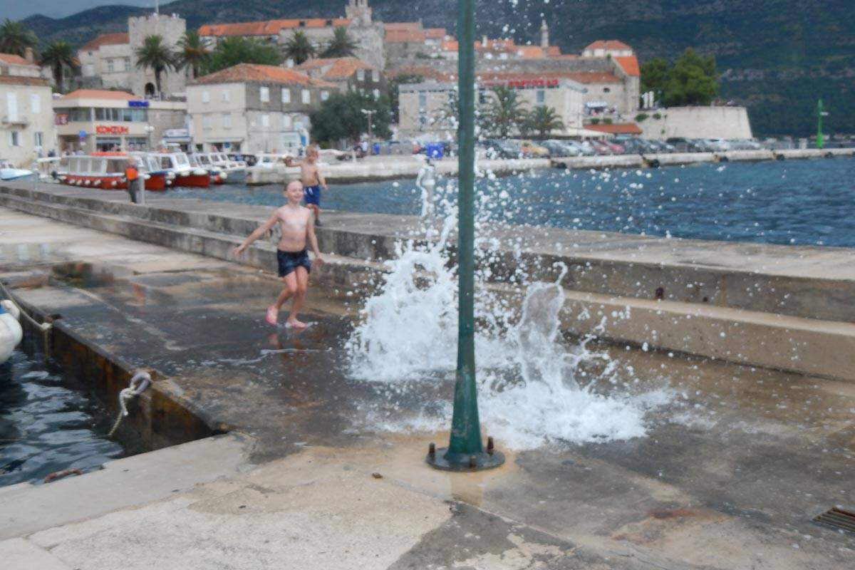 Rainy day in Korčula